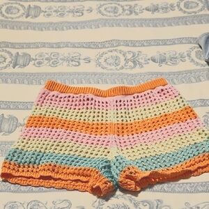 Colorful Crochet Women Shorts